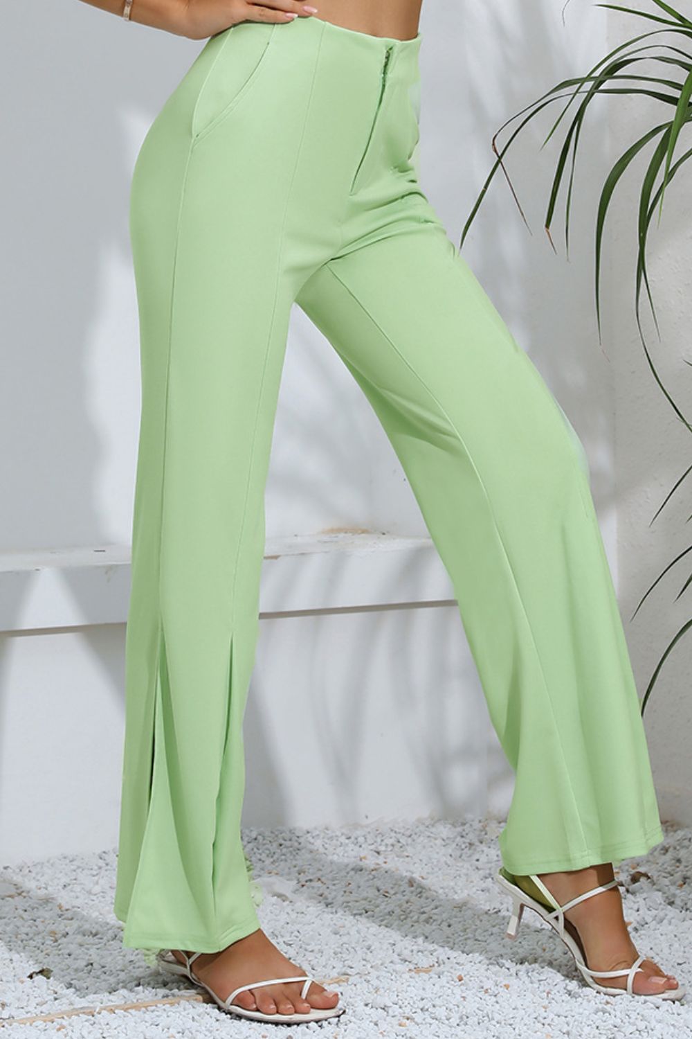 Dana Slit High-Rise Flare Pants