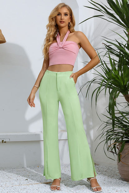 Dana Slit High-Rise Flare Pants