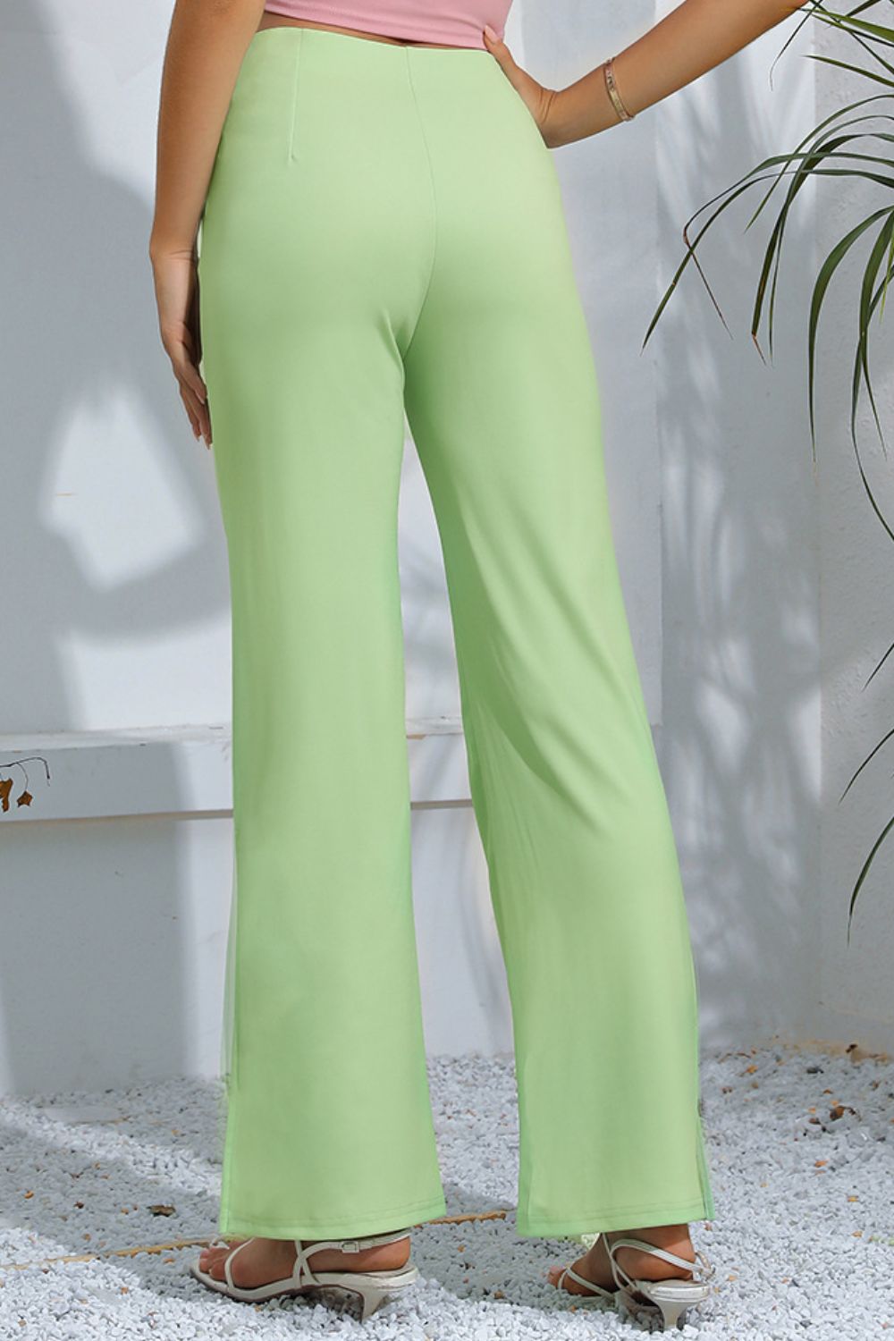 Dana Slit High-Rise Flare Pants